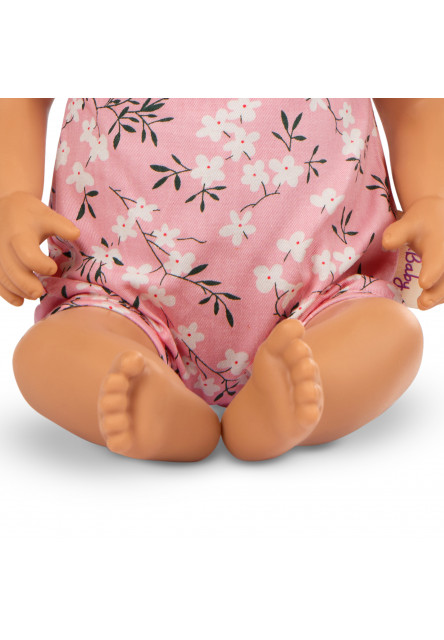 Bábika 35 cm v overale s čelenkou Floral Pink