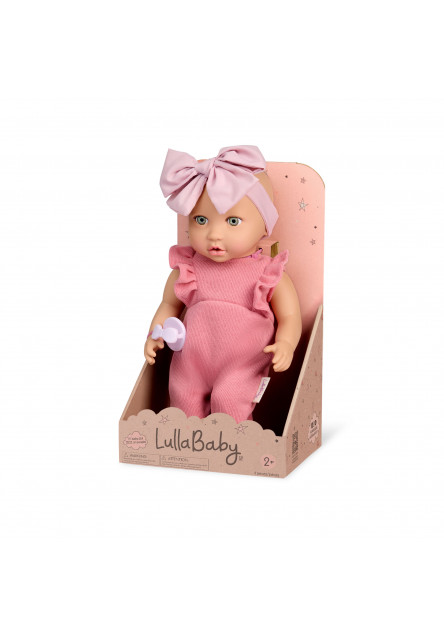 Bábika 35 cm v overale s čelenkou Lila