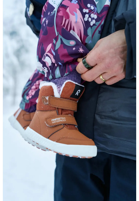 Detské zimné topánky s membránou Reima Pyrytys - Soft black
