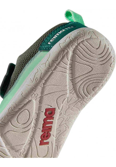 Detské barefoot topánky s membránou Reima Tepastelu - Greyish green