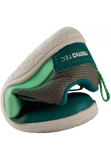 Detské barefoot topánky s membránou Reima Tepastelu - Greyish green