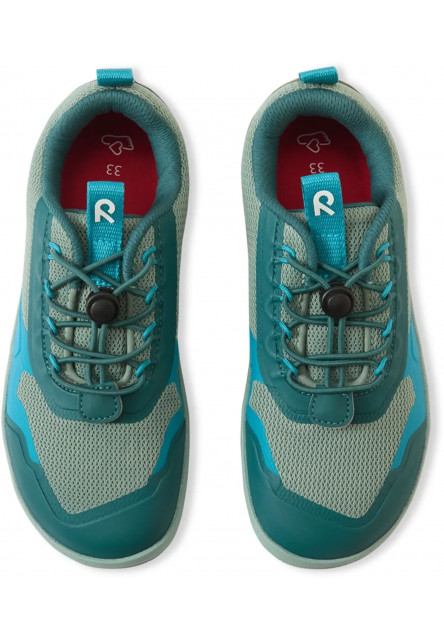 Detské barefoot topánky s membránou Reima Tallustelu - stone green