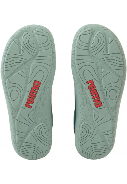 Detské barefoot topánky s membránou Reima Tallustelu - stone green
