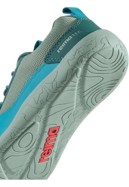 Detské barefoot topánky s membránou Reima Tallustelu - stone green