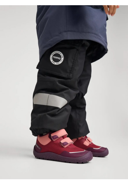 Detské barefoot topánky s membránou Reima Viikari - Soft black