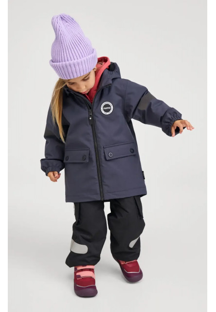Detské barefoot topánky s membránou Reima Viikari - maroon