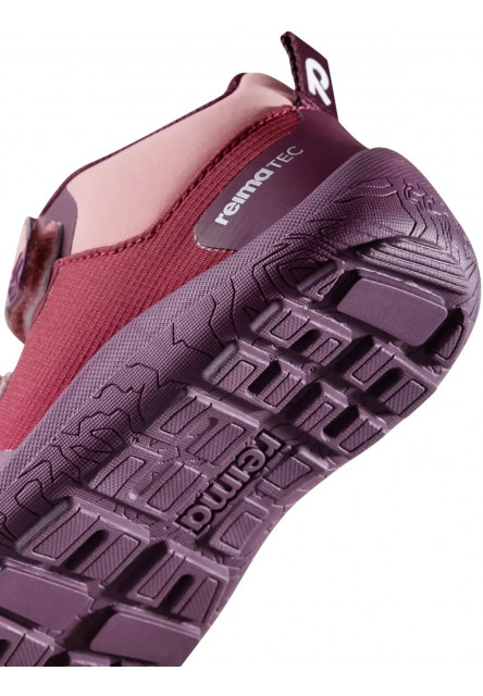 Detské barefoot topánky s membránou Reima Viikari - maroon