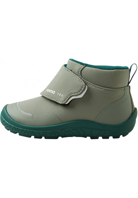Detské barefoot topánky s membránou Reima Hyppii - Greyish green