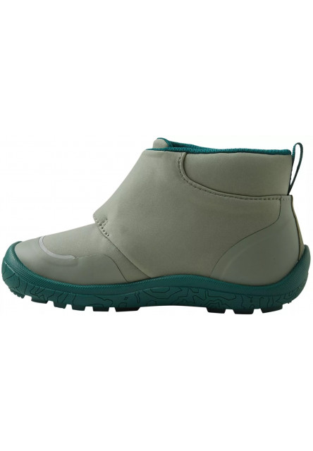 Detské barefoot topánky s membránou Reima Hyppii - Greyish green