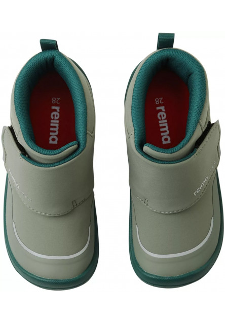 Detské barefoot topánky s membránou Reima Hyppii - Greyish green