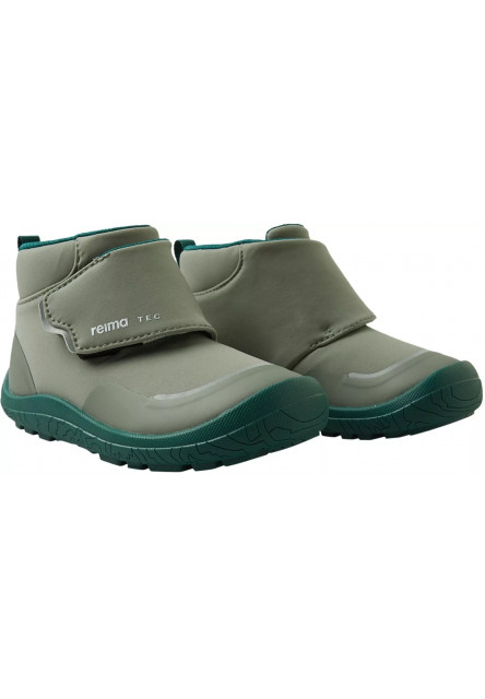 Detské barefoot topánky s membránou Reima Hyppii - Greyish green