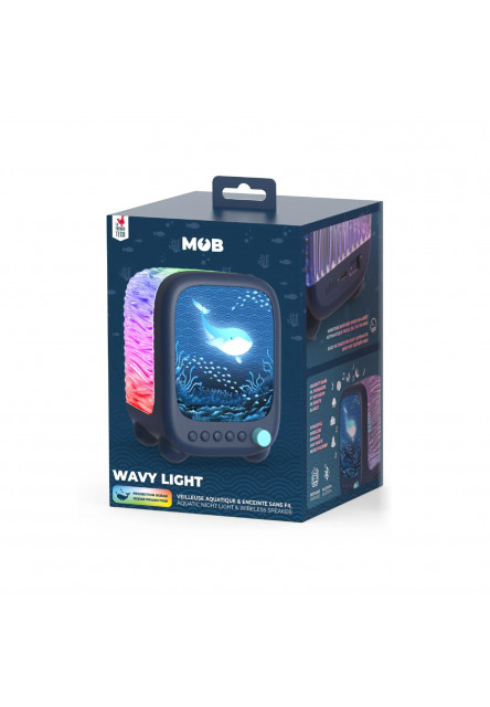 Nočné svetlo a reproduktor MOB Wavy Light - Abyss