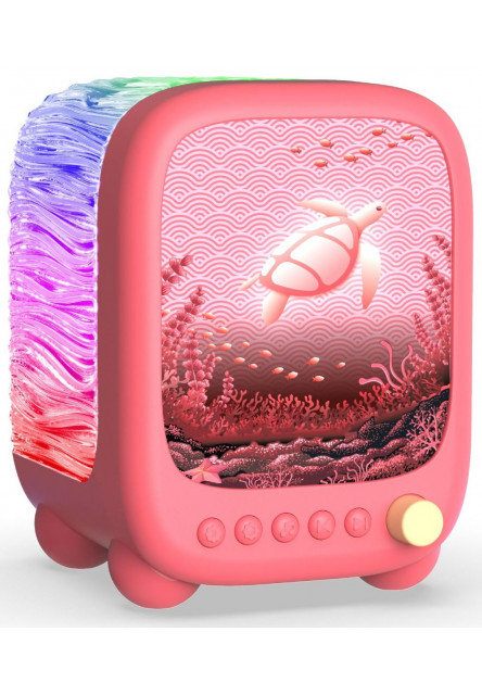 Nočné svetlo a reproduktor MOB Wavy Light - Coral