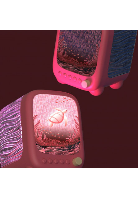 Nočné svetlo a reproduktor MOB Wavy Light - Coral
