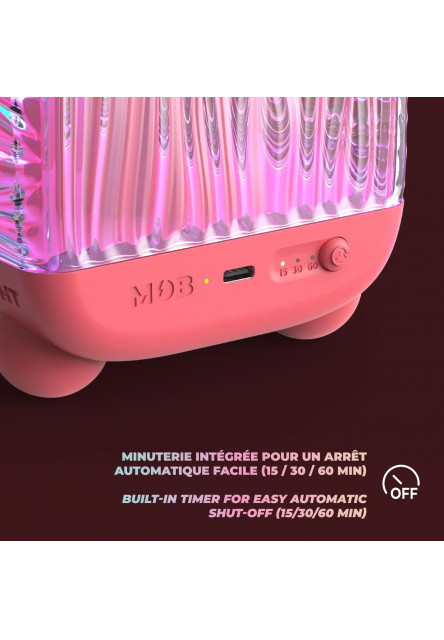 Nočné svetlo a reproduktor MOB Wavy Light - Coral