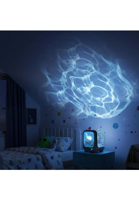 Nočné svetlo a reproduktor MOB Wavy Light - Coral