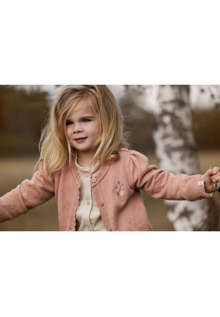 Kardigan pletený Deep Pink vel. 80