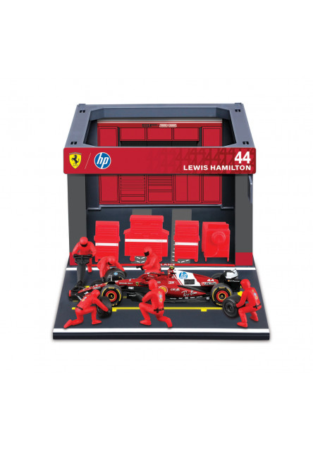 Bburago - Formula Racing F1 Pit Pass set - Ferrari SF-25 (2025), #44 Lewis Hamilton, 1:43