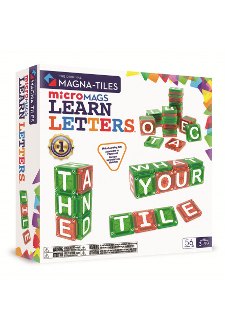 Magnetická stavebnica microMAGS LEARN Letters 56 dielov