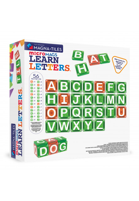 Magnetická stavebnica microMAGS LEARN Letters 56 dielov