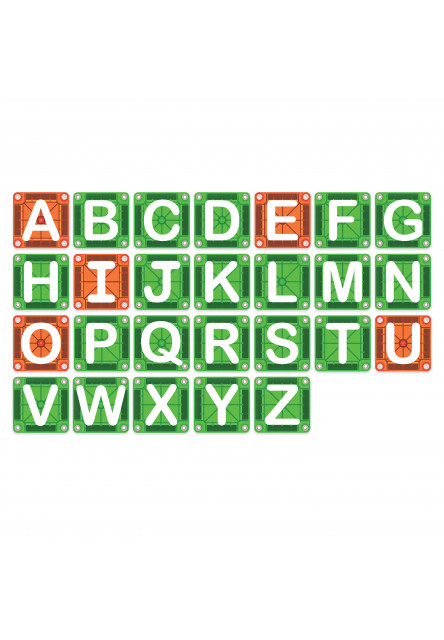 Magnetická stavebnica microMAGS LEARN Letters 56 dielov