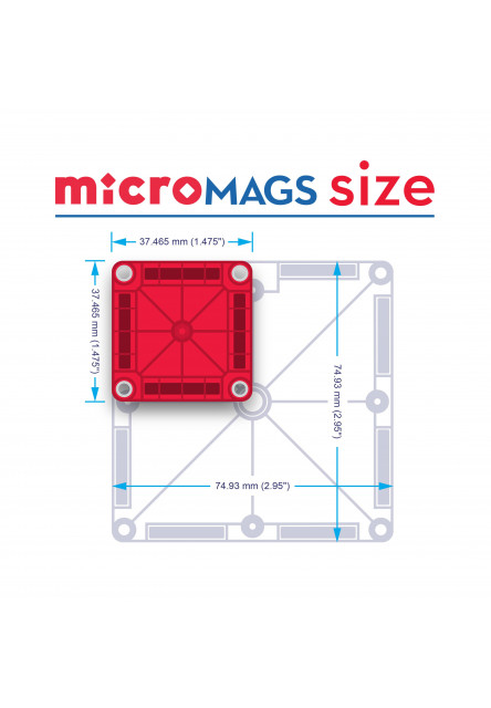 Magnetická stavebnica microMAGS LEARN Letters 56 dielov