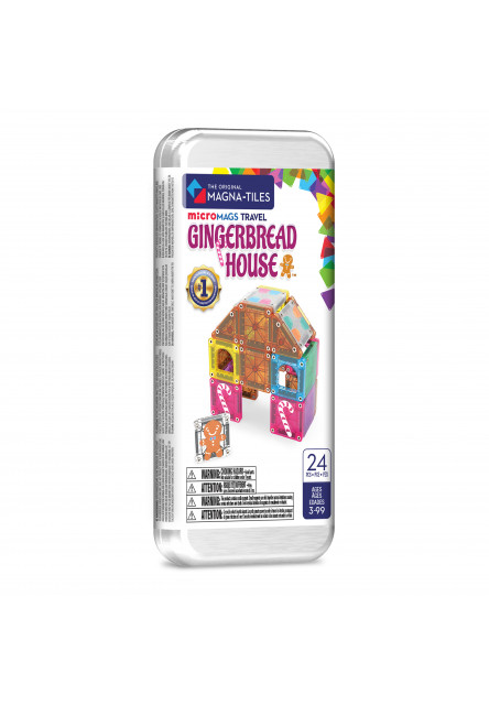 Magnetická stavebnica microMAGS Gingerbread House Travel Set 24 dielov
