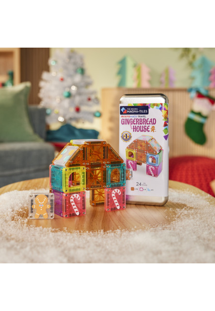 Magnetická stavebnica microMAGS Gingerbread House Travel Set 24 dielov