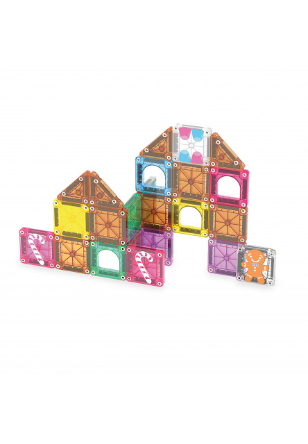 Magnetická stavebnica microMAGS Gingerbread House Travel Set 24 dielov