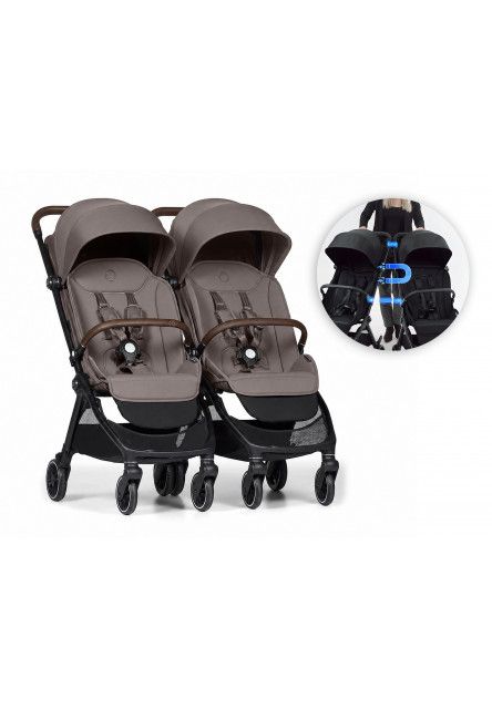 Connect Mini 2x kočík s madlom Taupe