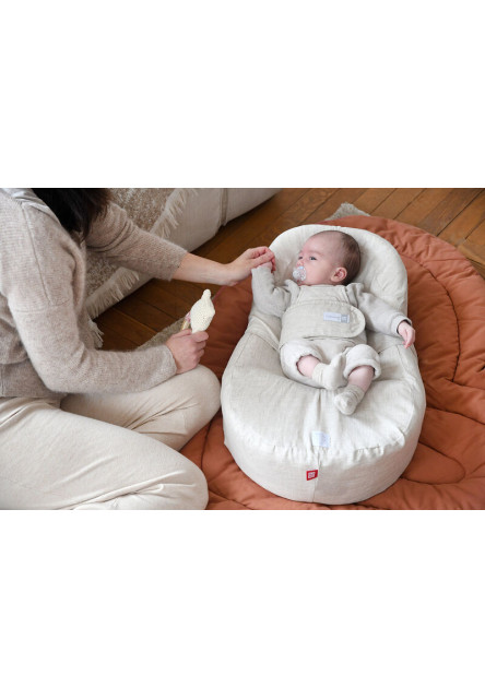CocoonaBaby podložka + povlak Natural Linen
