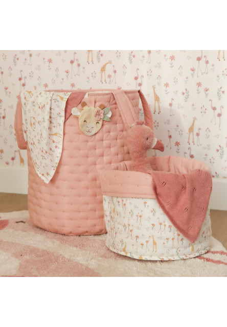 Košík textilný obojstranný veľký Pink Blooming Safari