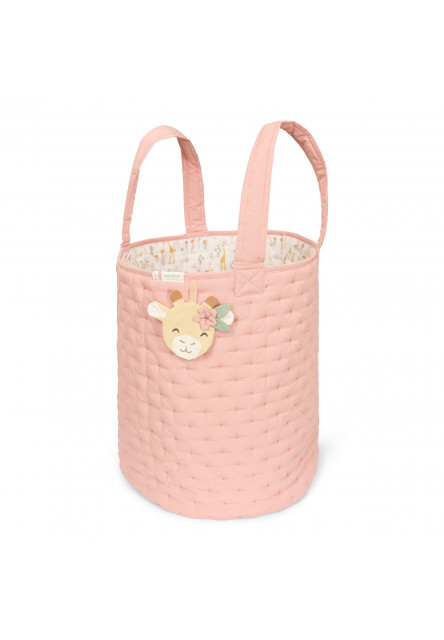 Košík textilný obojstranný extra veľký Pink Blooming Safari