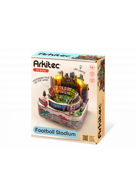 Stavebnica 3D s LED podsvietením Futbalový štadión