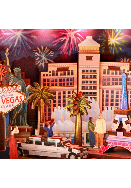 Stavebnica 3D s LED podsvietením Las Vegas