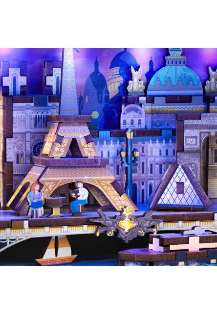 Stavebnica 3D s LED podsvietením Paríž