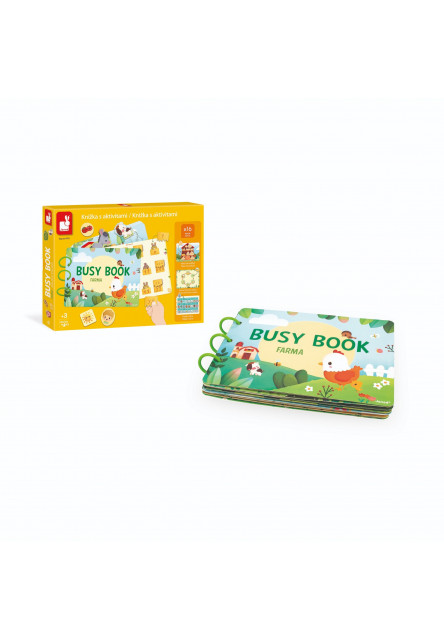 Farma Busy Book interaktívna kniha s aktivitami a abecedou od 3 rokov SK CZ