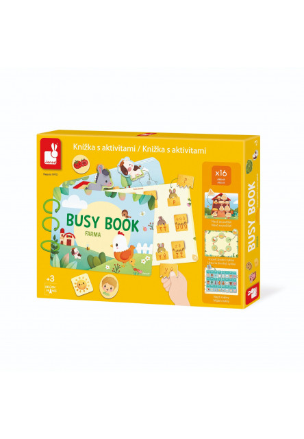 Farma Busy Book interaktívna kniha s aktivitami a abecedou od 3 rokov SK CZ