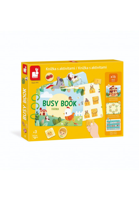 Farma Busy Book interaktívna kniha s aktivitami a abecedou od 3 rokov SK CZ