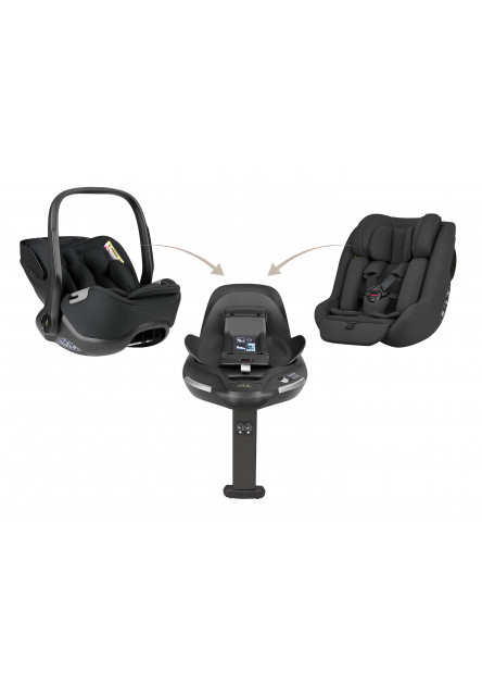 Set i-Class 360 i-SIZE Autosedačka 40-87cm + Autosedačka 40-105cm + Základna otočná Noir