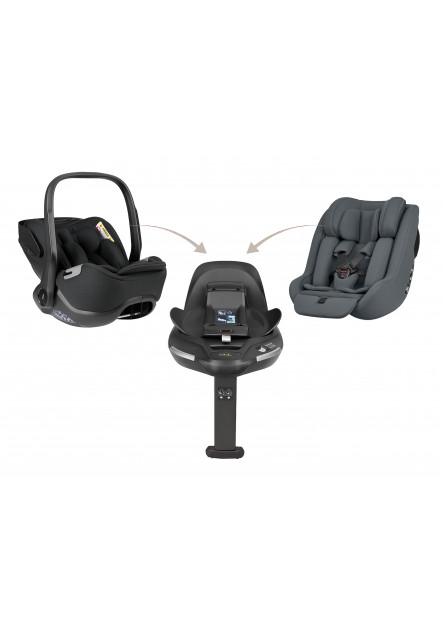Set i-Class 360 i-SIZE Autosedačka 40-87cm + Autosedačka 40-105cm + Základna otočná Graphite