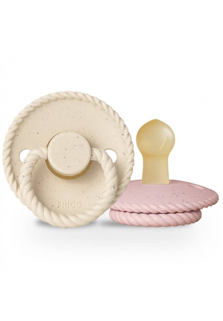 Dvojbalenie cumlíkov frigg mini mocha vanilla cream/ rose latte, 0-6m, kaučuk