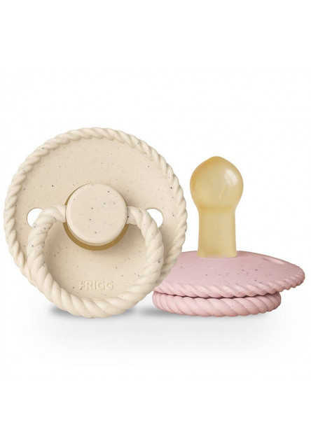 Dvojbalenie cumlíkov frigg mini mocha vanilla cream/ rose latte, 6-18m, kaučuk
