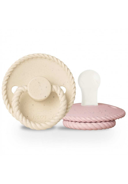 Dvojbalenie cumlíkov frigg mini mocha vanilla cream/ rose latte, 0-6m, silikón