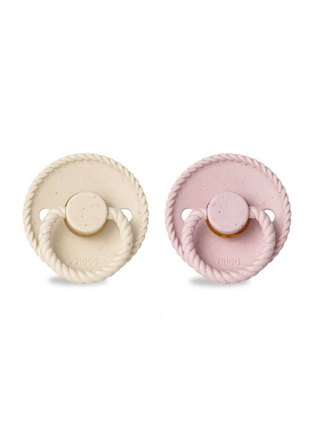 Dvojbalenie cumlíkov frigg mini mocha vanilla cream/ rose latte, 0-6m, silikón
