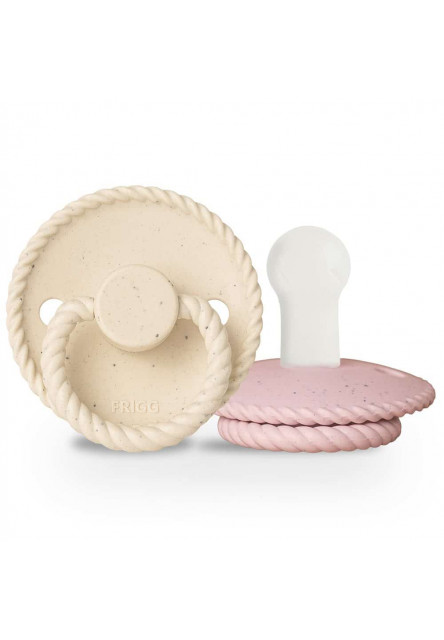 Dvojbalenie cumlíkov frigg mini mocha vanilla cream/ rose latte, 6-18m, silikón