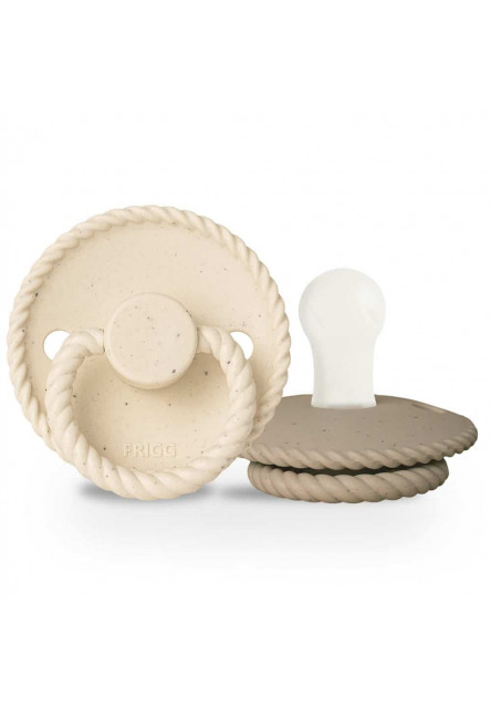 Dvojbalenie cumlíkov frigg mini mocha vanilla cream/ cappuccino, 0-6m, silikón