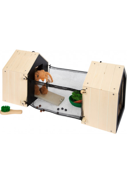 small foot Plyšový králik v králikárni s výbehom