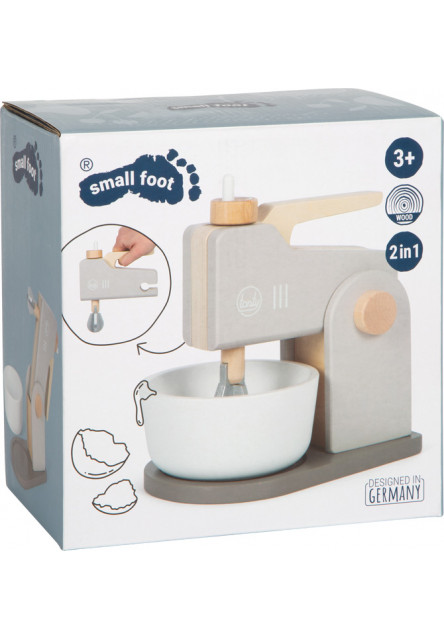 small foot Drevený kuchynský robot 2 v 1 Tasty sivý