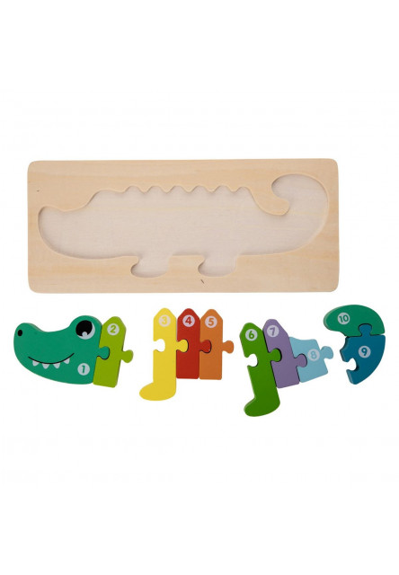 Free2Play Drevené puzzle Crocodile